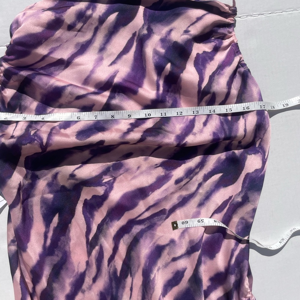 Topshop Purple Animal Print Ruched Mini Dress | US 8 | NWT - Picture 5 of 7